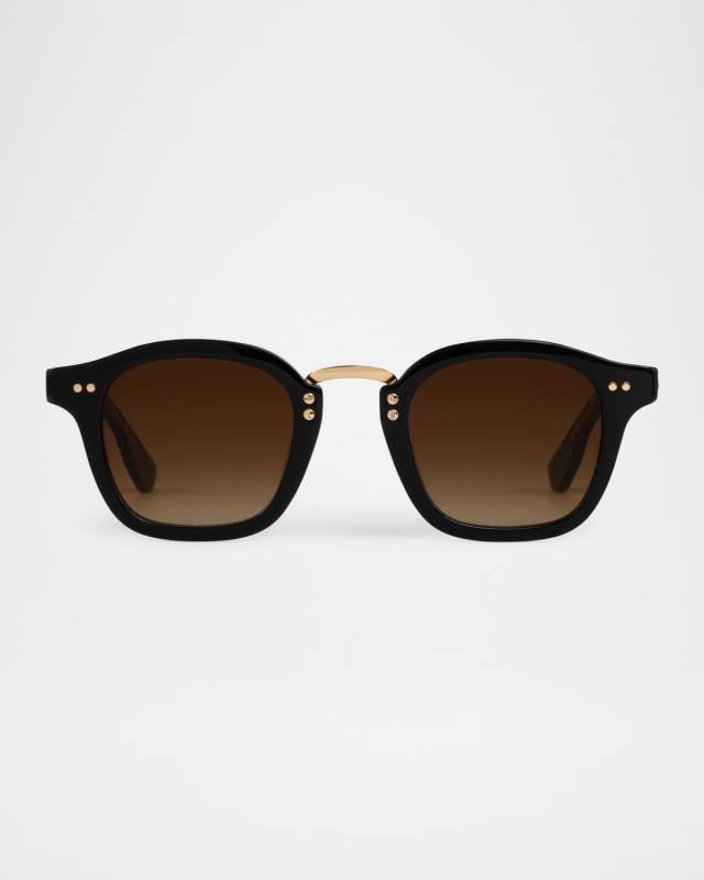 Campbell Acetate & Stainless Steel Round Sunglasses